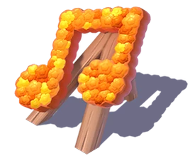 D-music note bush