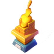 Silly Symphony themed gold trophy