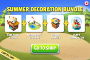 Summer Decoration Bundle(Face Paint Studio + Fisherman's Getaway + Flower Planter + Olaf's Summer Fun)