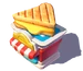 Grilled Three-Cheese Sandwich Stand