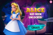Alice has been unlocked!