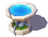 Hand-Carved Bird Bath