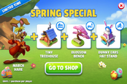 Spring Special Bundle (March Hare + Blossom Bench + Bunny Ears Hat Stand + Tiny Treehouse)