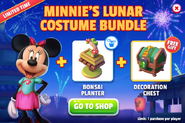 Minnie's Lunar Costume Bundle (Minnie Mouse/Lunar New Year-Hong Kong + Bonsai Planter + Decoration Chest)