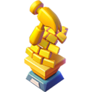 Wreck-It Ralph themed gold trophy