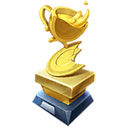 Alice in Wonderland themed gold trophy