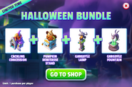 Halloween Bundle (Cackling Concession + Pumpkin Demitasse Stand + Gargoyle Fountain + Gargoyle Lamp) (2021-2022)