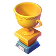 Luca themed gold trophy