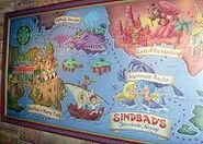 A map featured in the queue of Sinbad's Storybook Voyage.