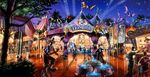 A concept photo of the planned dueling Dumbo ride in the back of New Fantasyland.