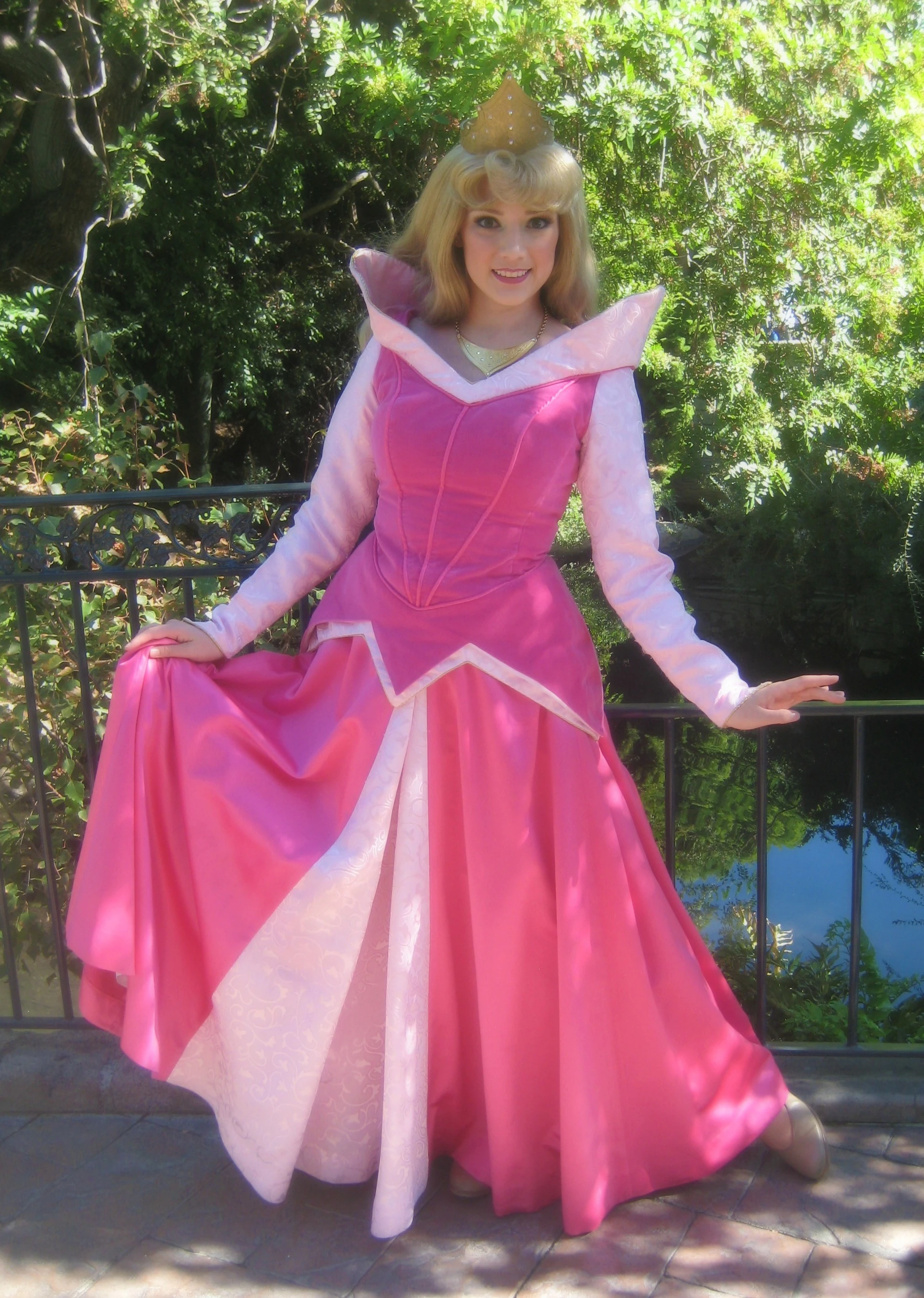 strapless open back dress Pink Aurora Dress Princess Aurora Costume for Adults – Cosplayrr main image 1