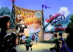 A concept photo of The Great Goofini, originally The Barnstormer from Mickey's Toontown Fair.