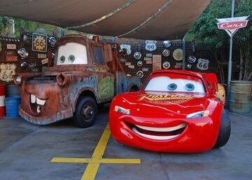 Lightning McQueen & Tow mater at Hollywood Studios