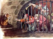 Prison Dog and prisoners from Pirates of the Caribbean