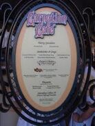 The entrance sign/menu to Carnation Cafe.