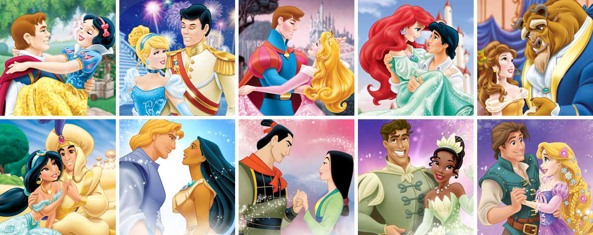 De quais eras são as princesas da Disney?