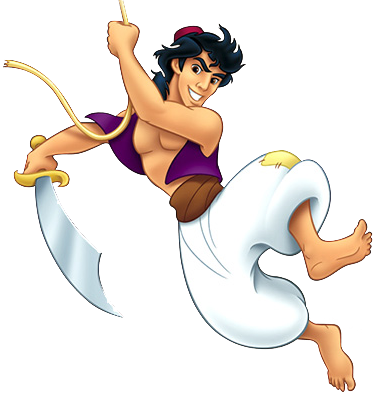 desenho animado jovem aladdin posando em fundo branco 5152152