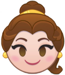 Belle's emoji for Disney Emoji Blitz.