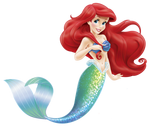 Mermaid form with glittering tail