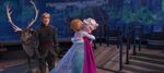 Elsa hugging Anna.