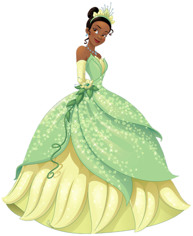 princess and the frog green dress