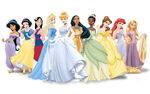 Rapunzel with her fellow princesses in her 3D design