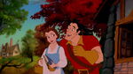 Belle trying to reject Gaston