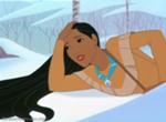 Pocahontas at the beginning of the movie