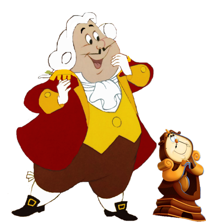 Beauty And The Beast Cogsworth And Lumiere