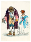 Early art of Belle with the Beast by Mel Shaw