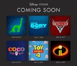 Disney Pixar 2015 - 2019 Releases