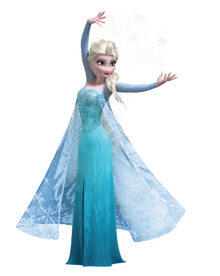 Elsa render making snow