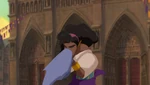 Blowing her nose