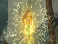 Ariel turned back into a mermaid in LM2