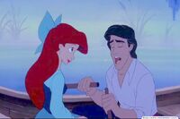 Ariel and Eric Kiss the Girl