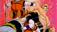 Goku dodge all of Nappa's attacks