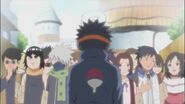 Obito at his Ninja Academy entrance ceremony.