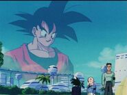 Gohan is watched over by Goku in spirit.