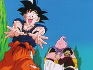 Buu is protected by Goku