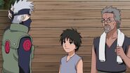 Inari is wondering why Kakashi is not telling them where Sasuke is at.