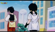 Videl checking Gohan