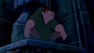 Quasimodo watching Esmeralda leave