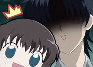 Tohru is shock to see that Shigure is behind her.