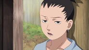 Shikamaru tells Kakashi that Iruka went to look for Naruto in the back hills.