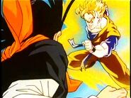 Future Gohan battles against Future 17.