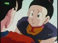 Chi-Chi cries seeing Goku leave