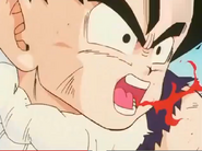 Gohan spits blood