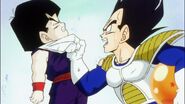 Vegeta grabs Gohan