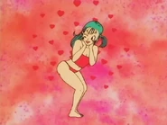 An example of Bulma's attempts at using her sex appeal