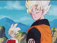 Gohan looking at his father.